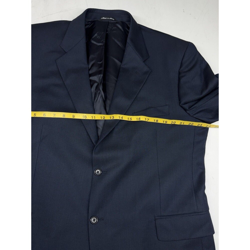 Vitale Barberis Canonico Super 110s Wool Blazer Zanieri Mens 46R Navy Blue - Picture 6 of 10